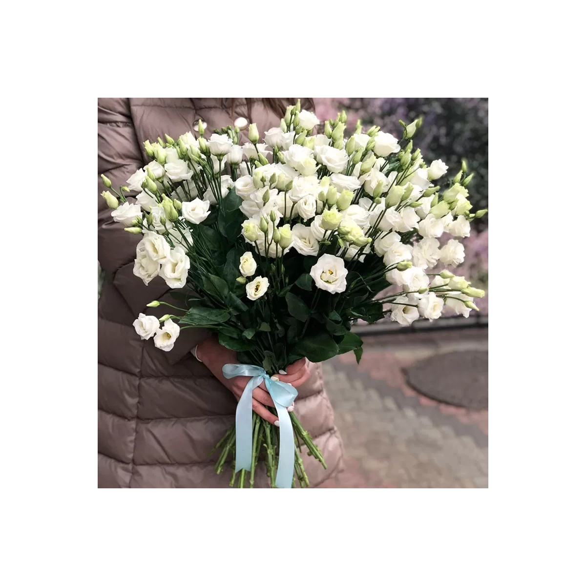 Buy bouquet of white eustomas with delivery Chisinau, Moldova