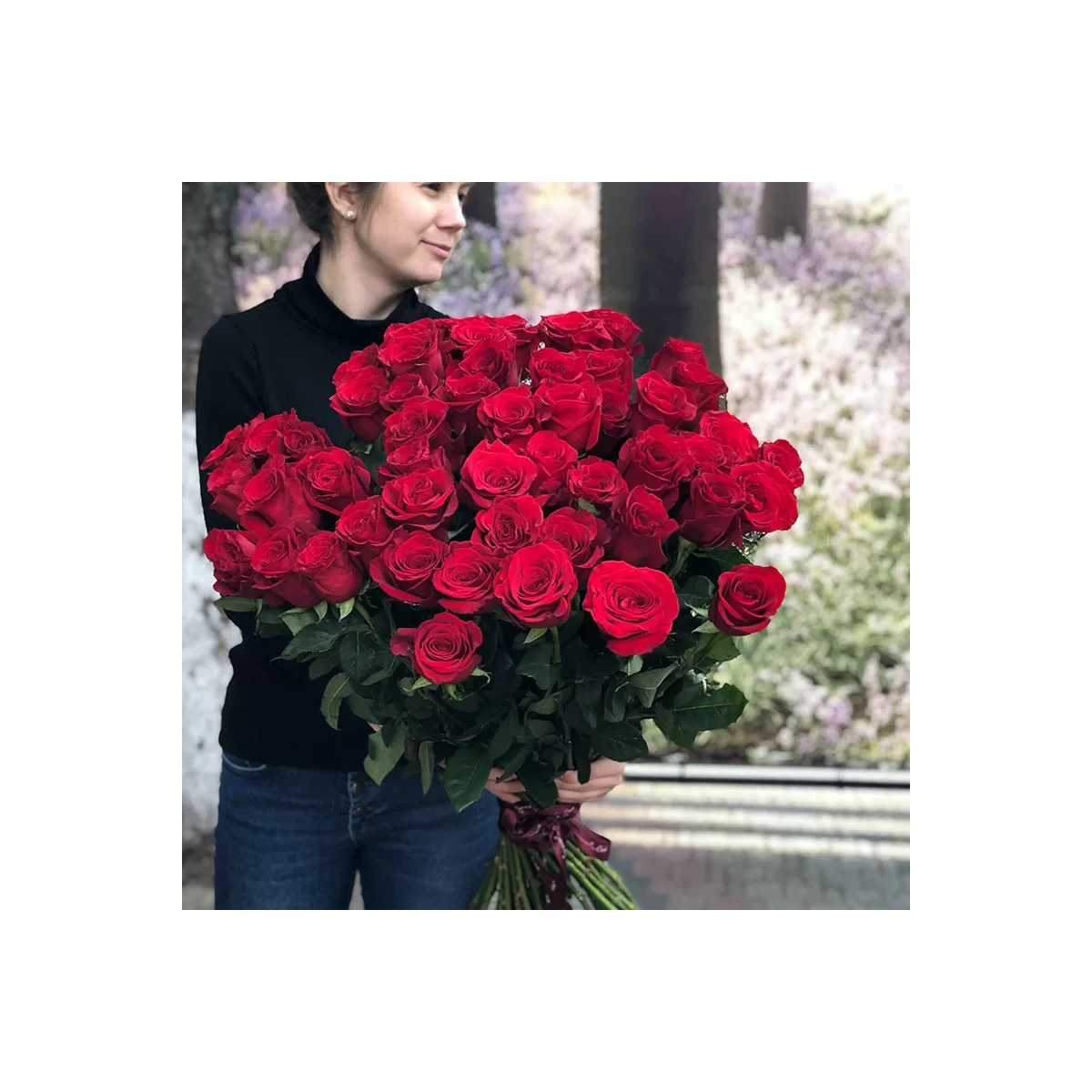 51 Premium Ecuador Red Roses