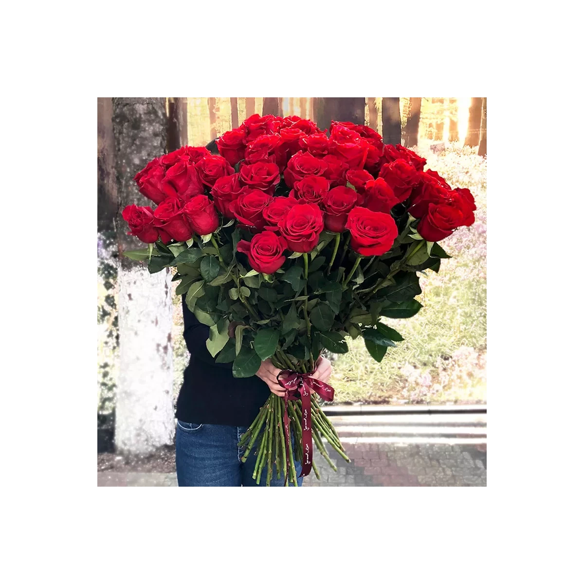 51 Premium Ecuador Red Roses