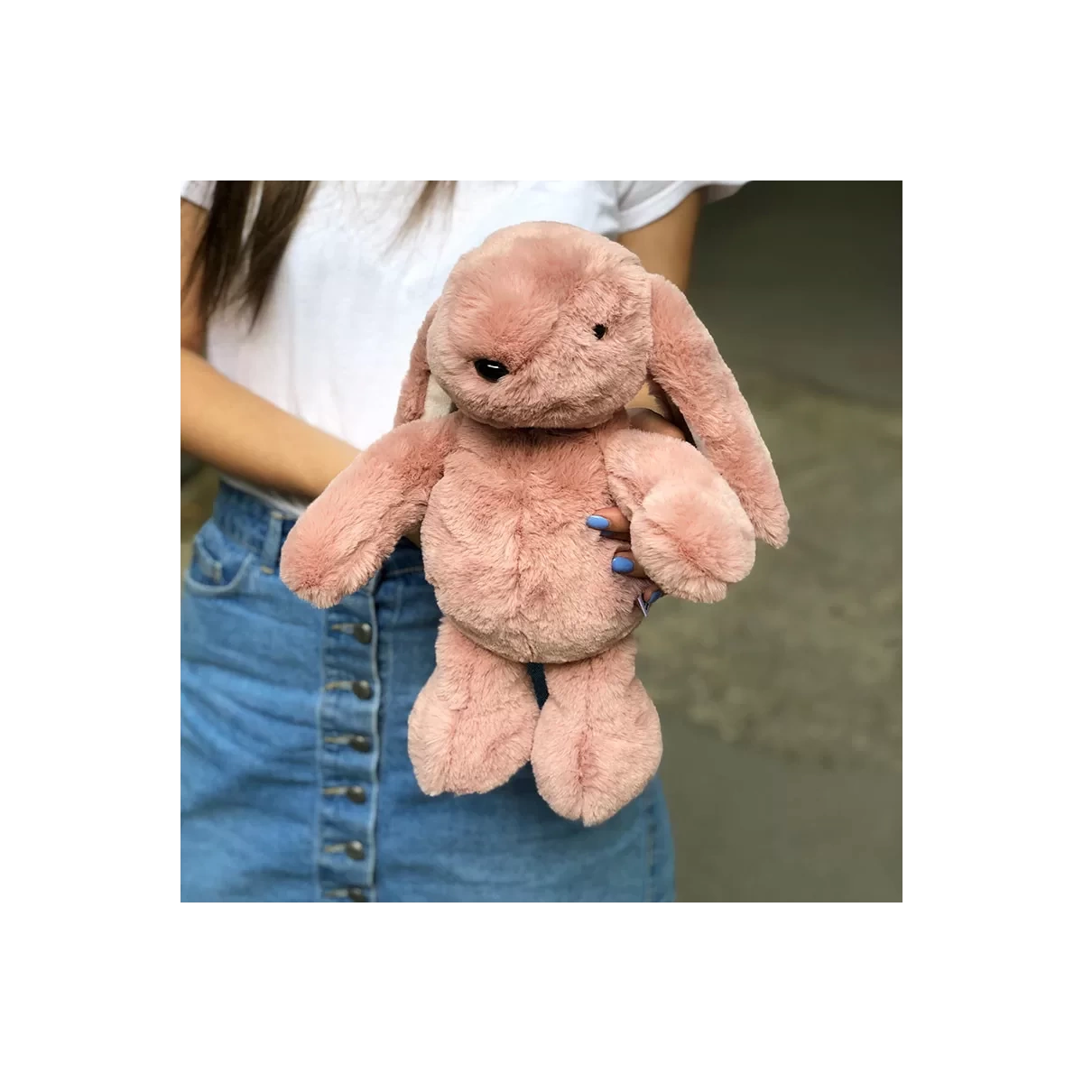 Buy dusty pink hare plush toy with delivery Chisinau, Moldova