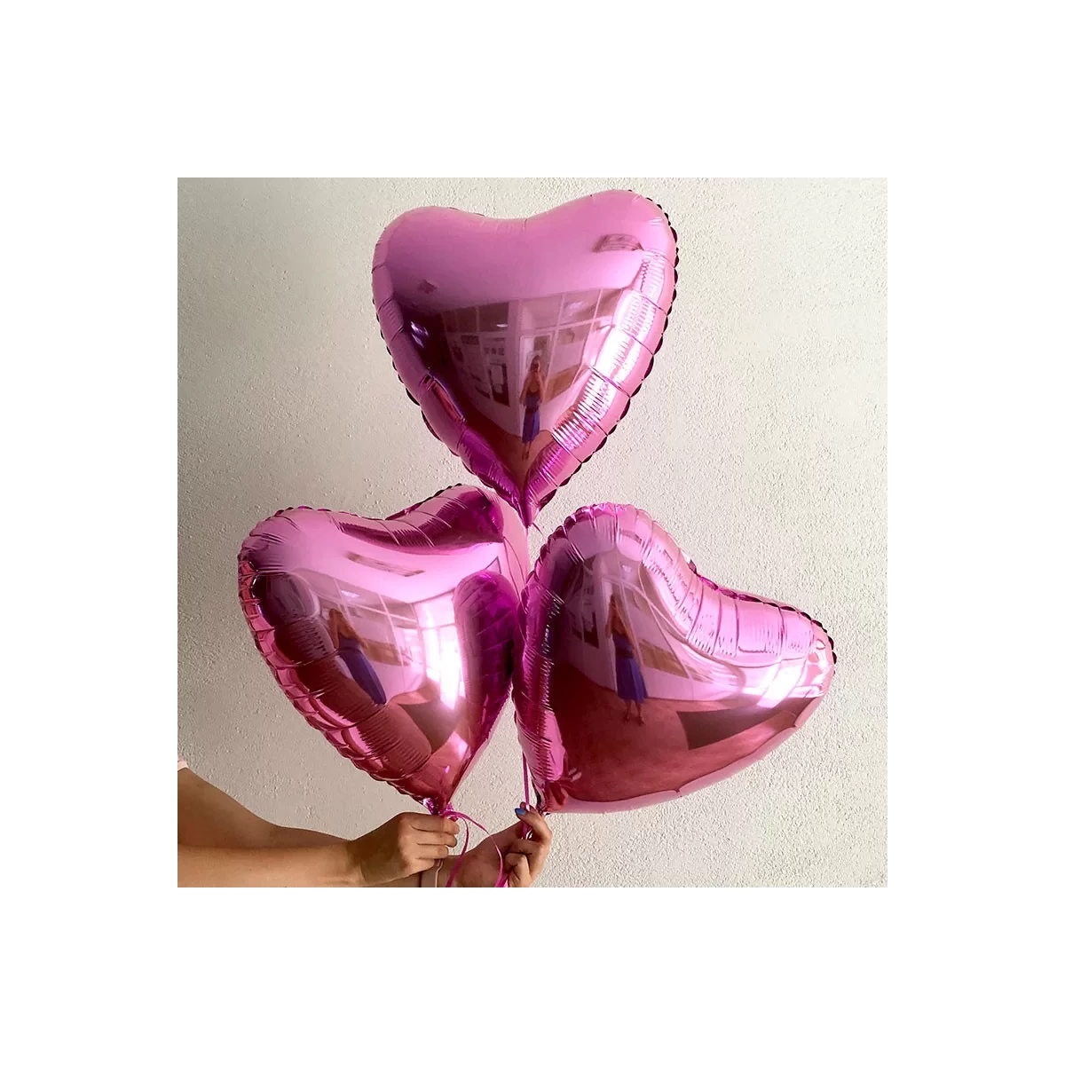 Pink balloons hearts photo