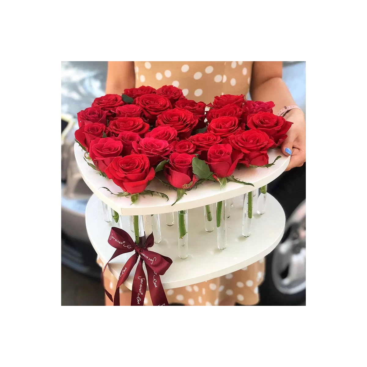 Roses in tubes photo