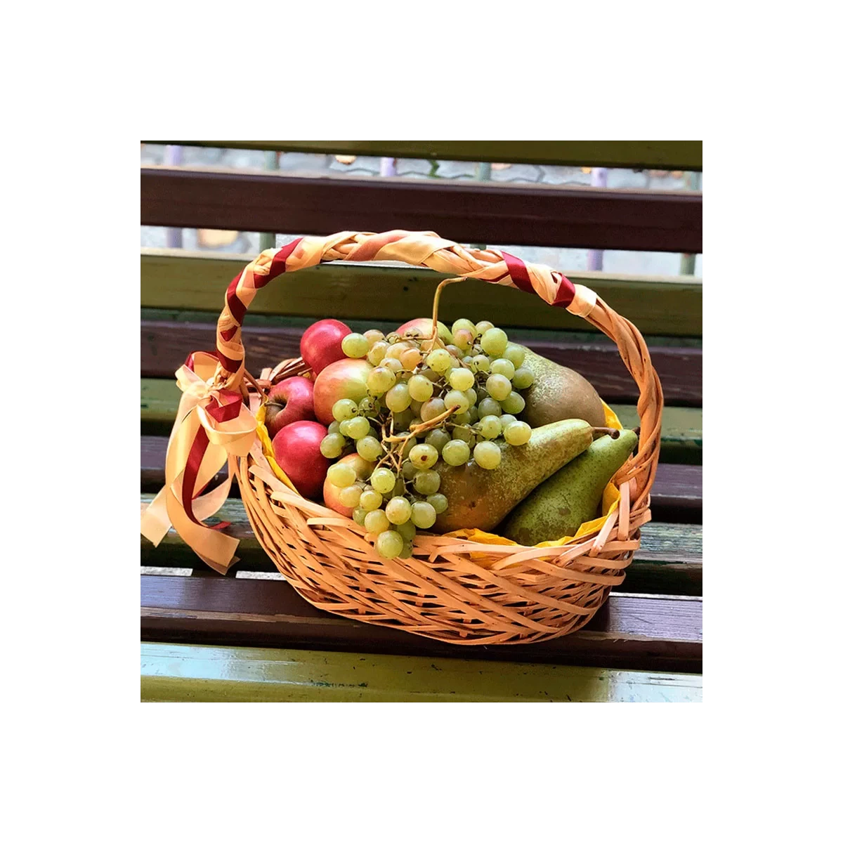 Autumn fruit basket photo