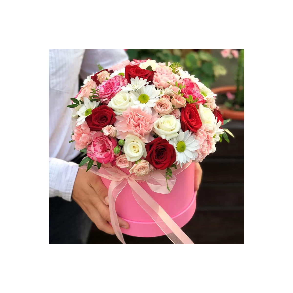 Box with flowers photo