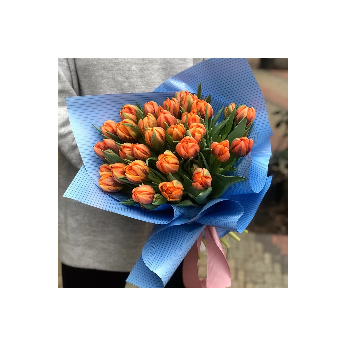 29 orange peony tulips photo