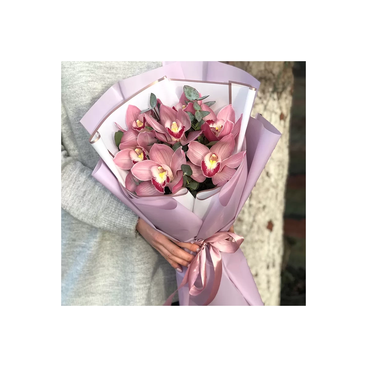 Bouquet of Pink Orchids