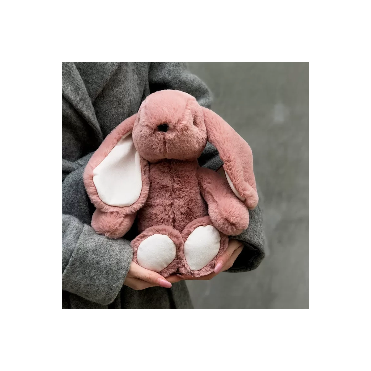 Buy dusty pink hare plush toy with delivery Chisinau, Moldova