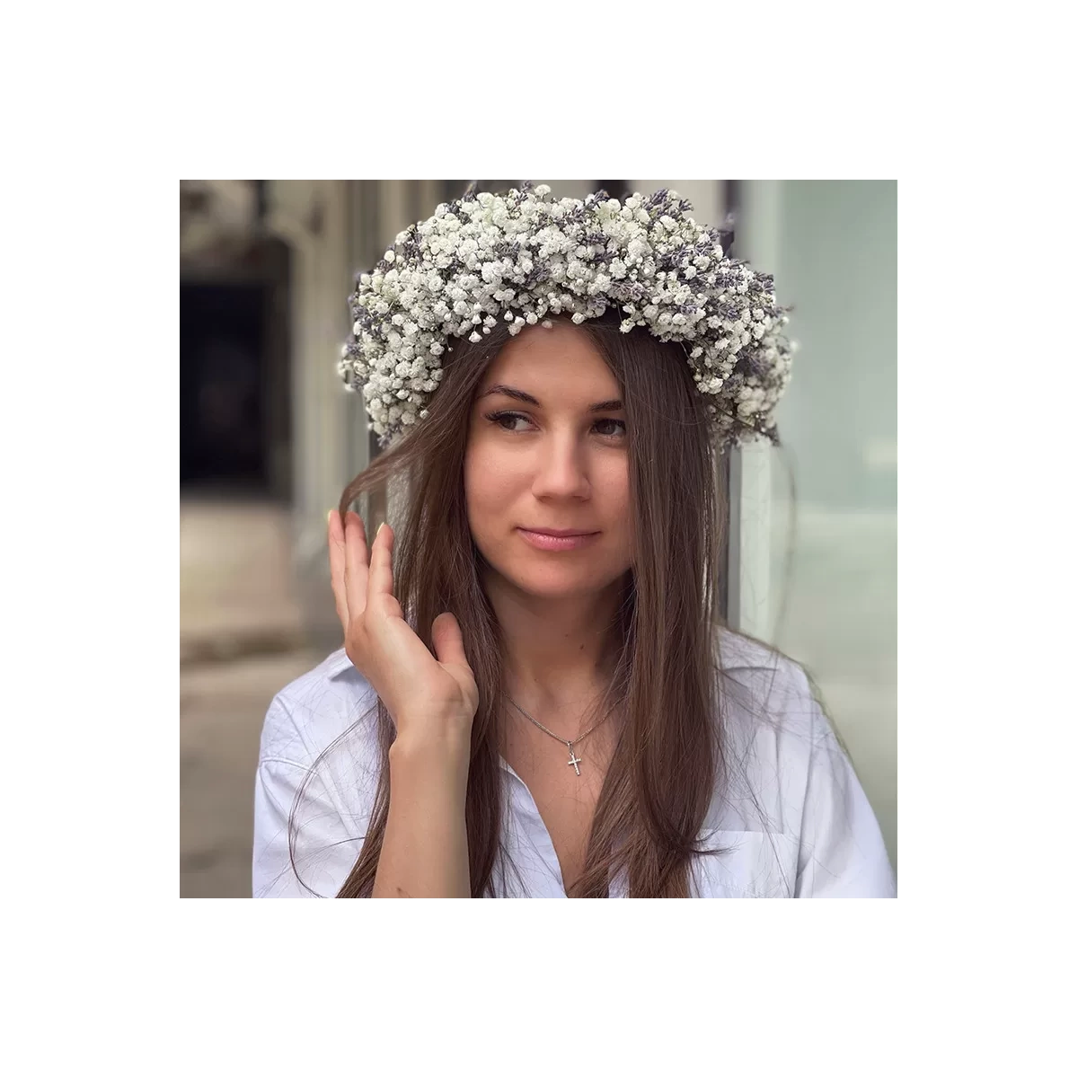 Gypsophila and Lavender Wreath