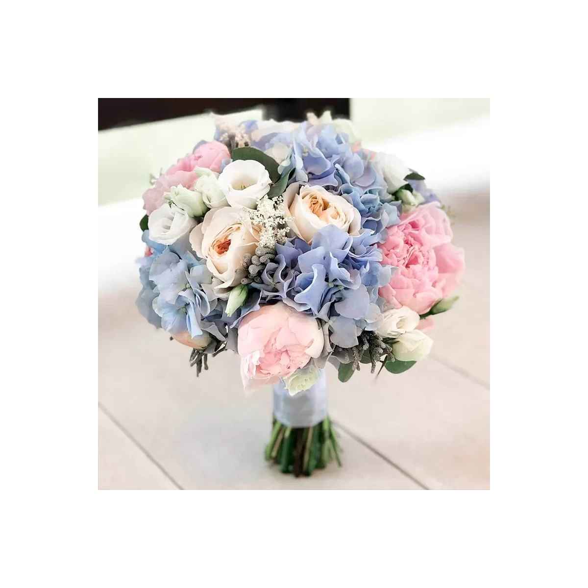 Bridal Bouquet with Peonies and Hydrangea