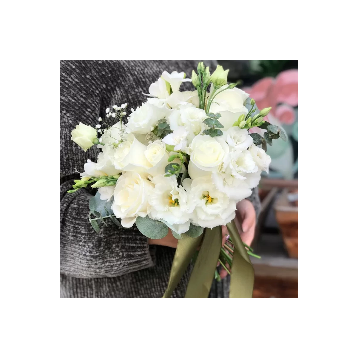 Bridal Bouquet of White Flowers