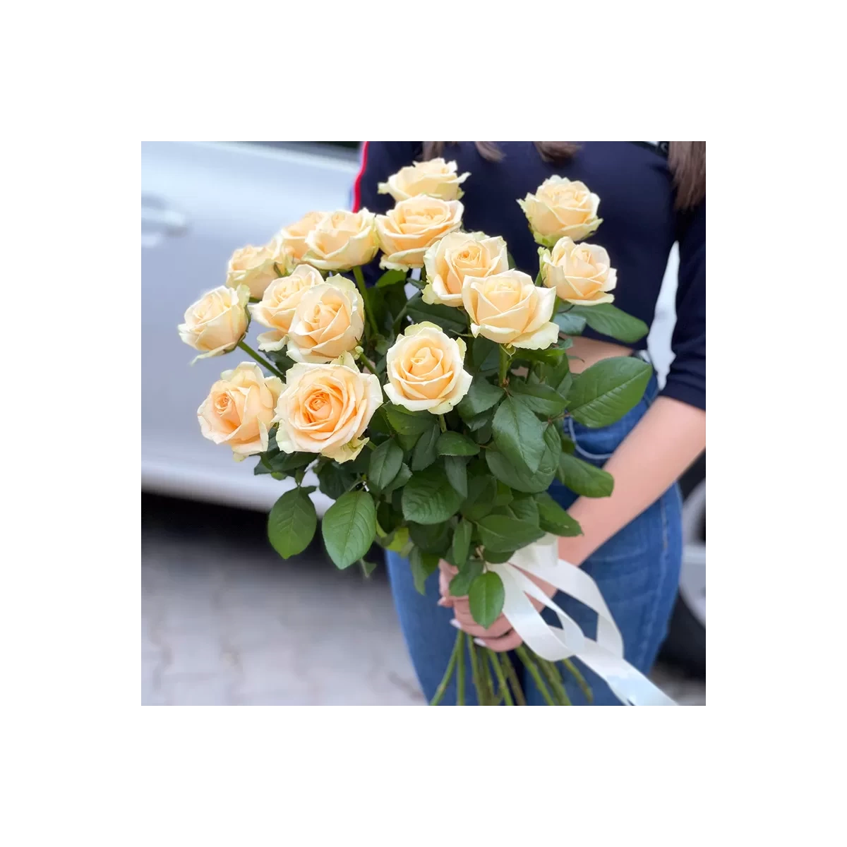 15 Peach Roses