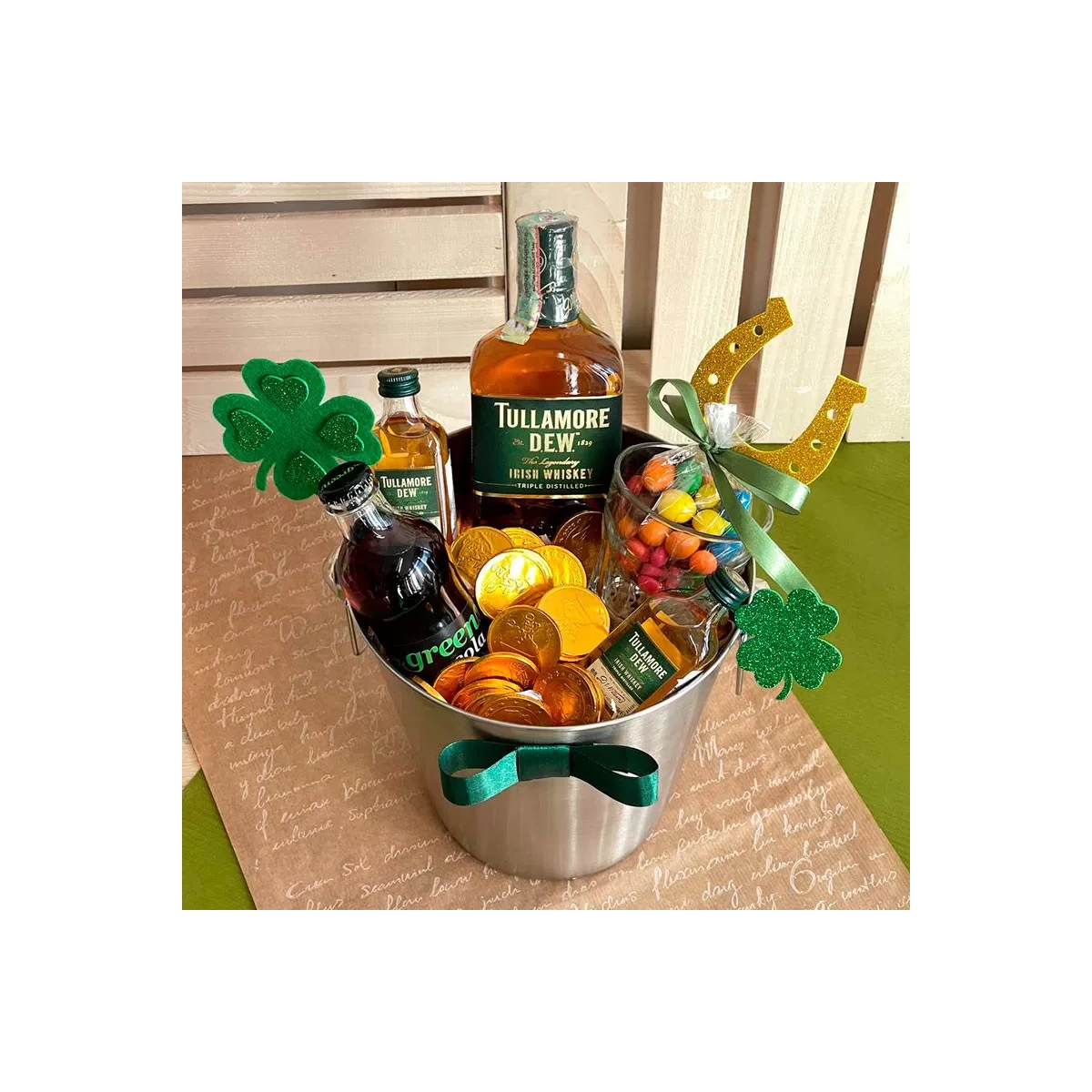 Whiskey bucket for men in leprechaun style photo