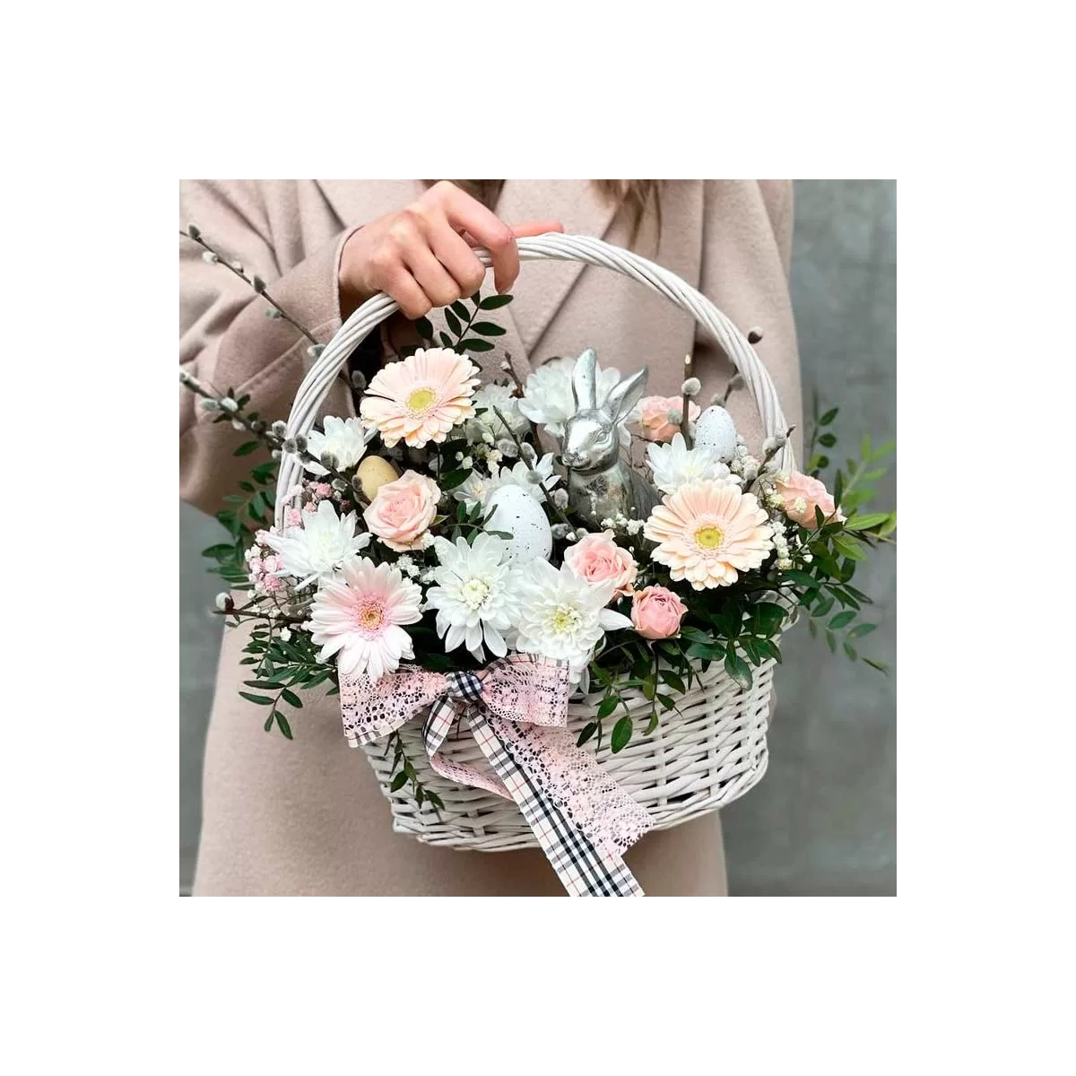 Easter Basket with Tender Flowers