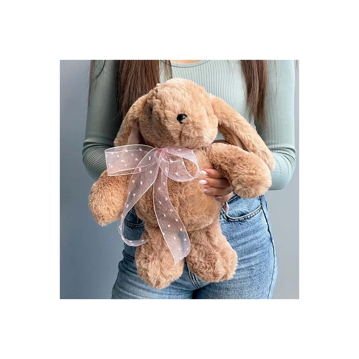 Buy plush brown hare toy with delivery Chisinau, Moldova