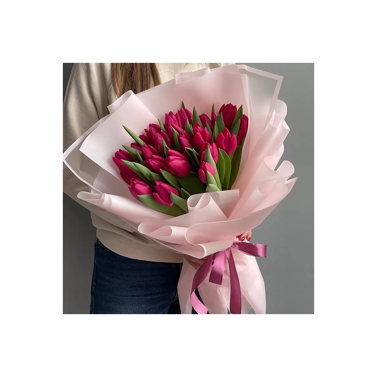 Tulips in a Pink Package