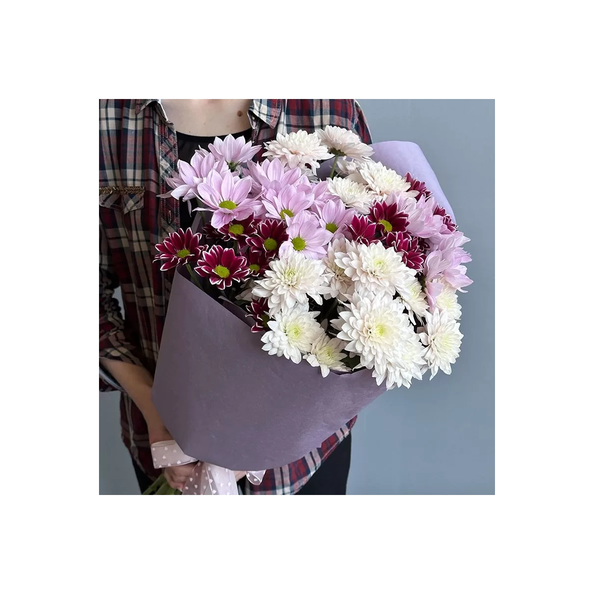 Bouquet of Chrysanthemums "Purple Garden"