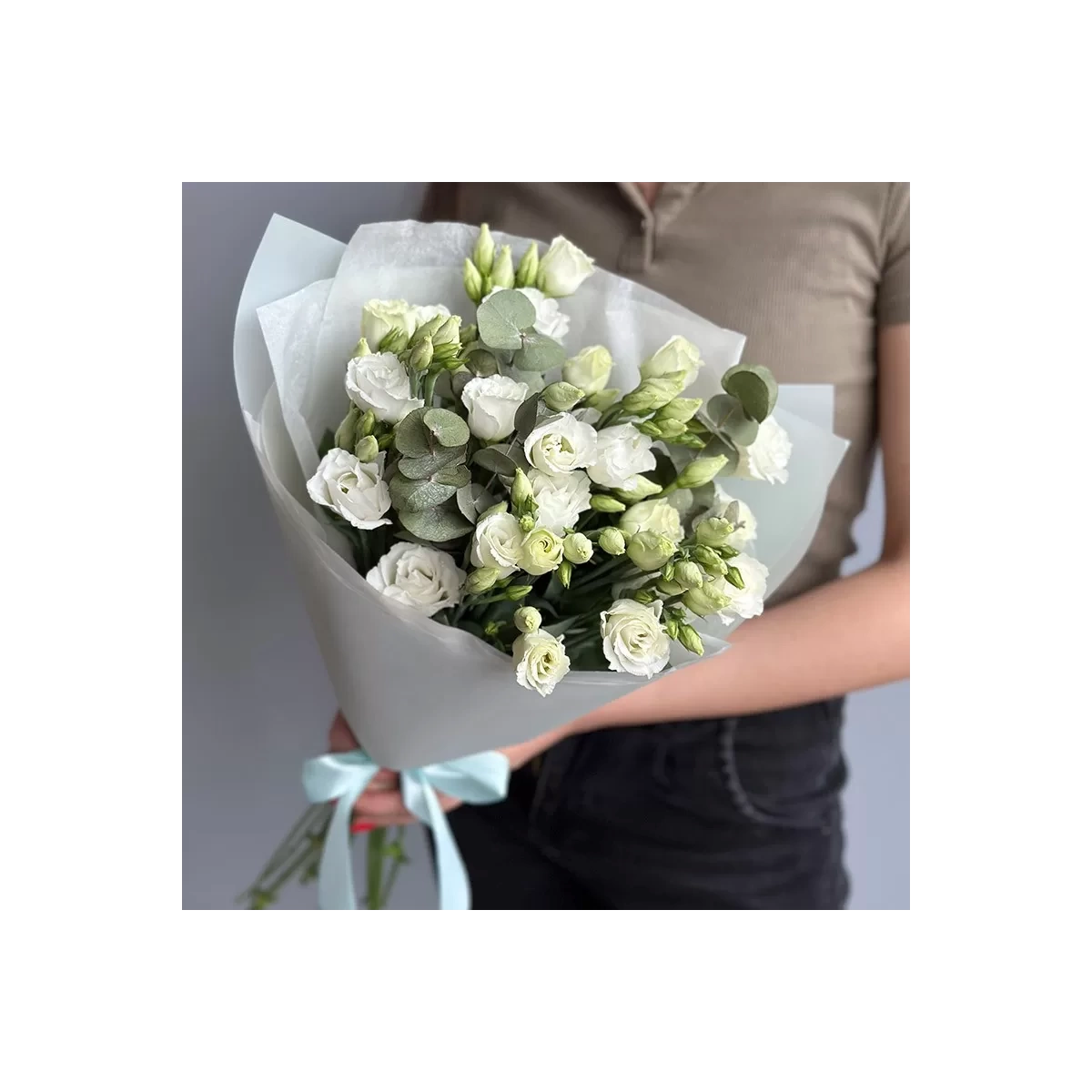 Bouquet of Eustoma and Eucalyptus