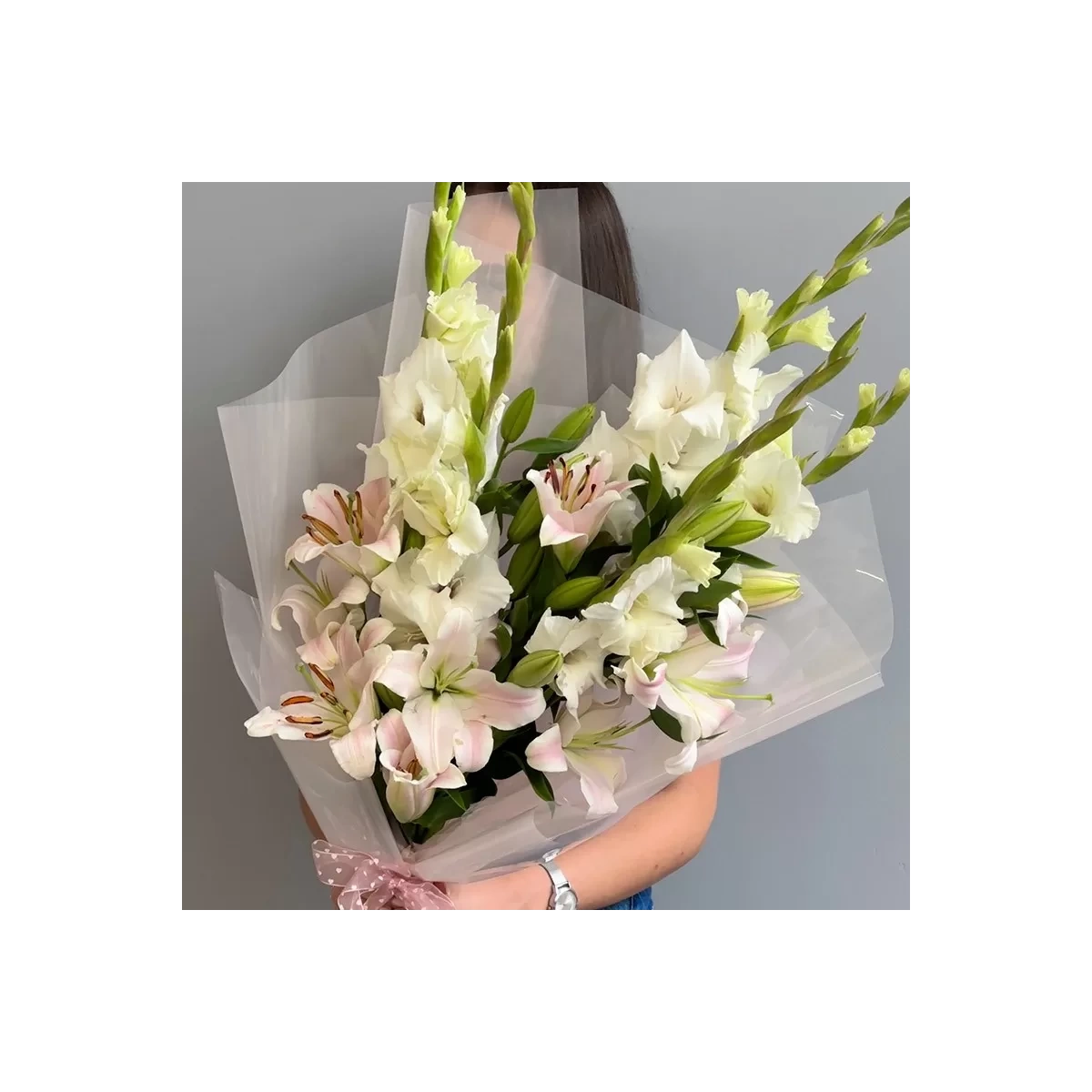 Lilies with Gladioli