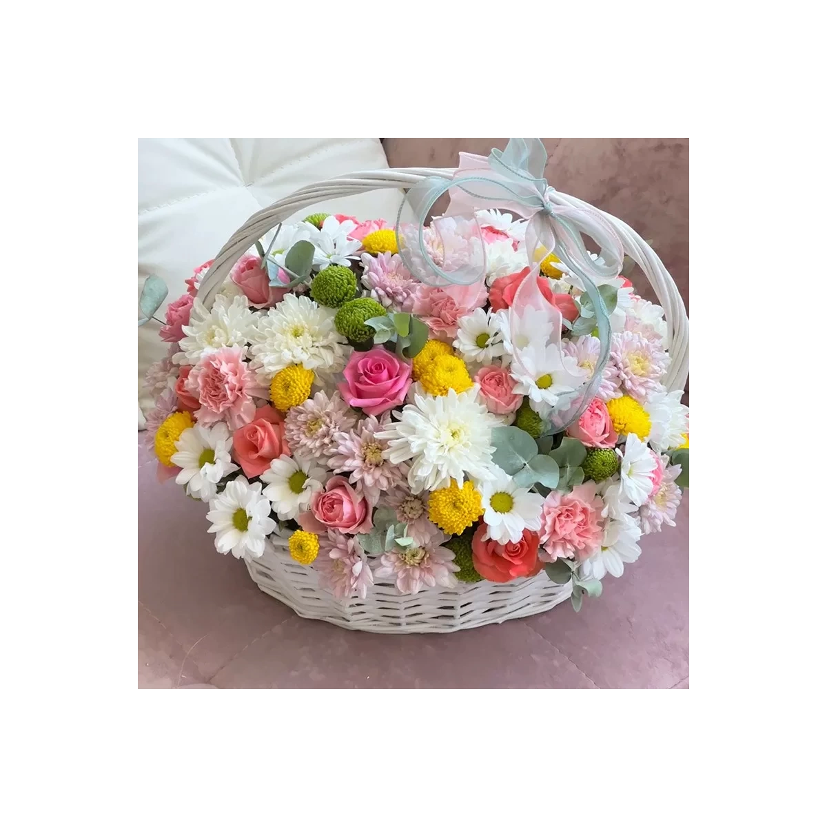 Basket of Flowers "Autumn Mix"