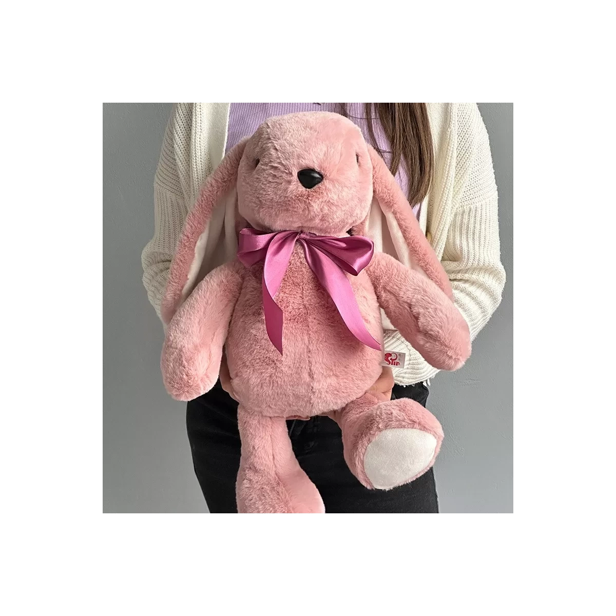 Plush Lop-eared Rabbit Pink foto