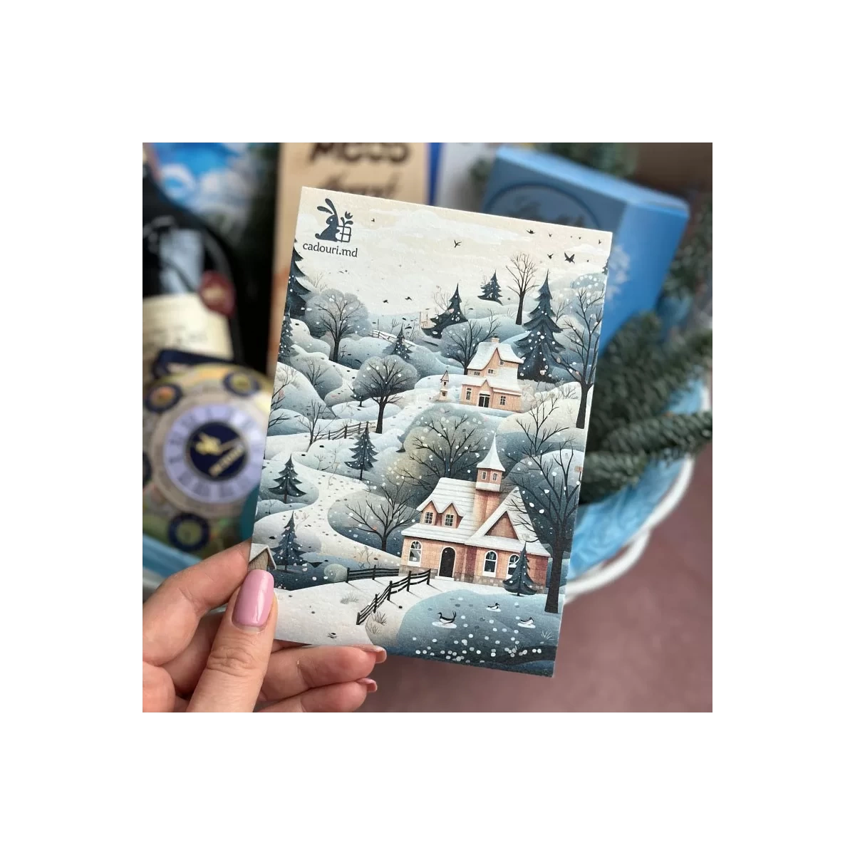 Postcard "Winter Blue Landscape"