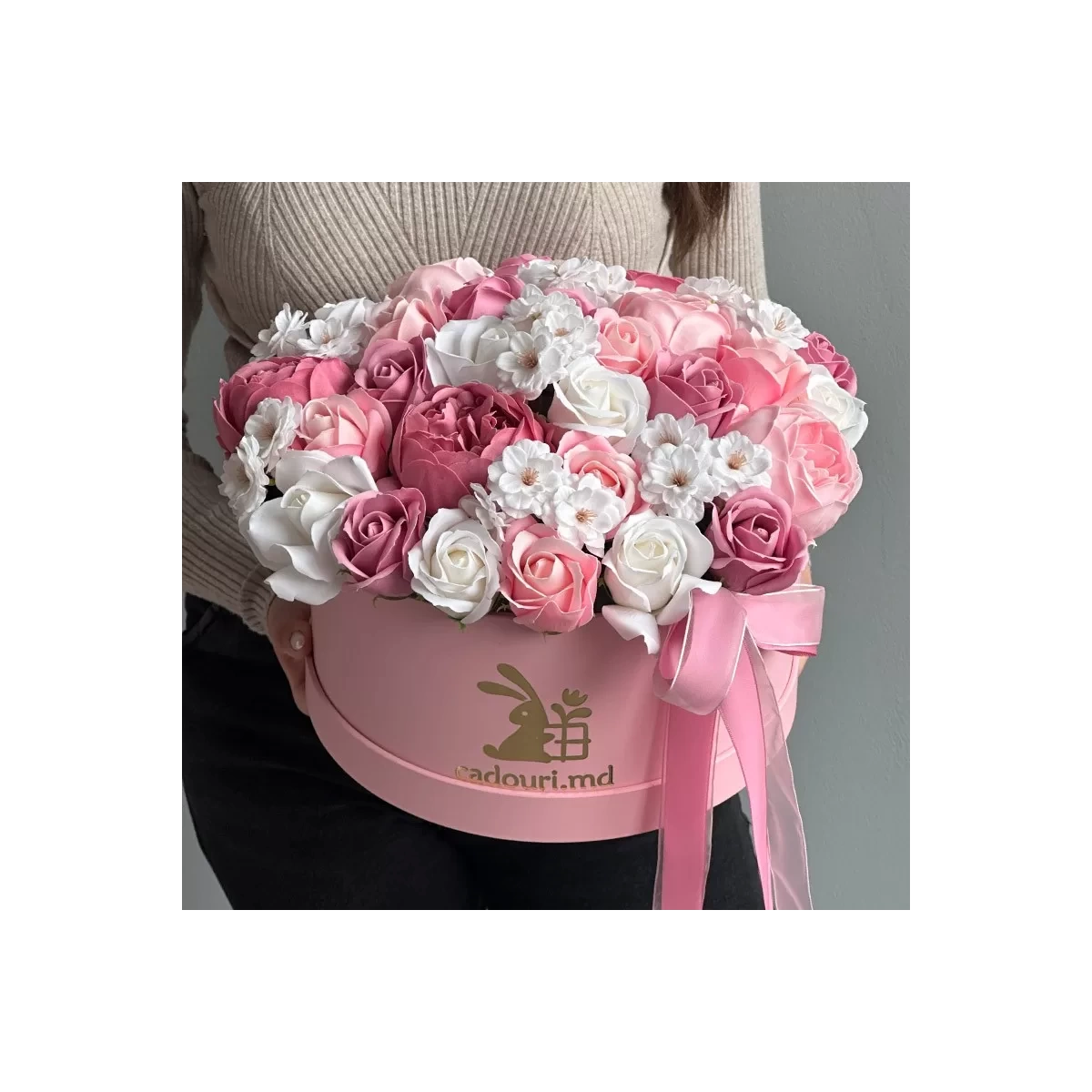 Large Box with Soap Flowers