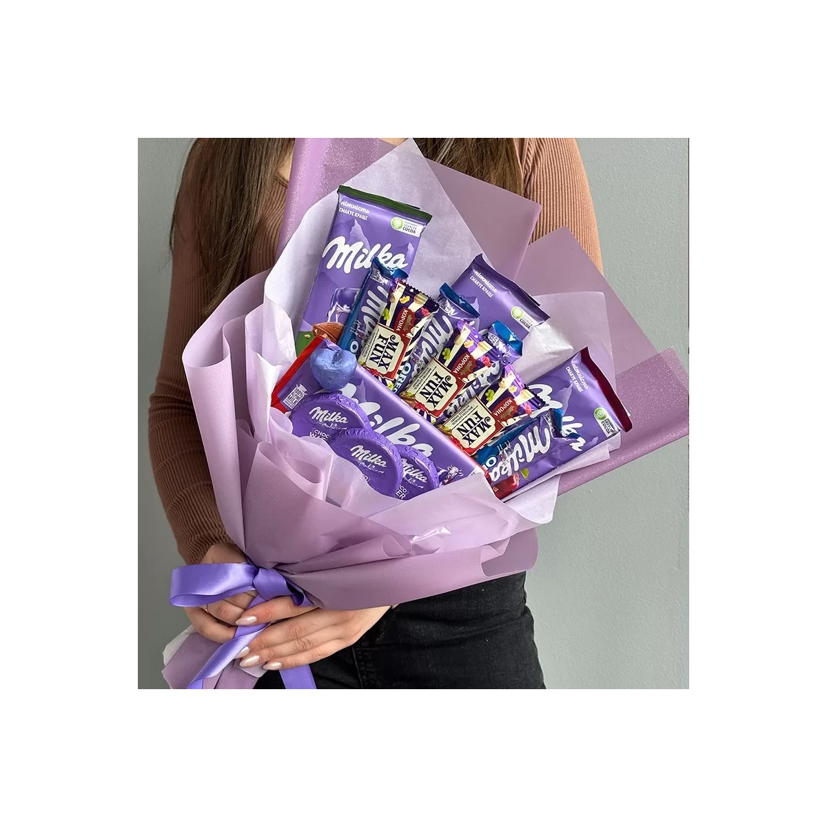 Bouquet of Milka chocolates photo