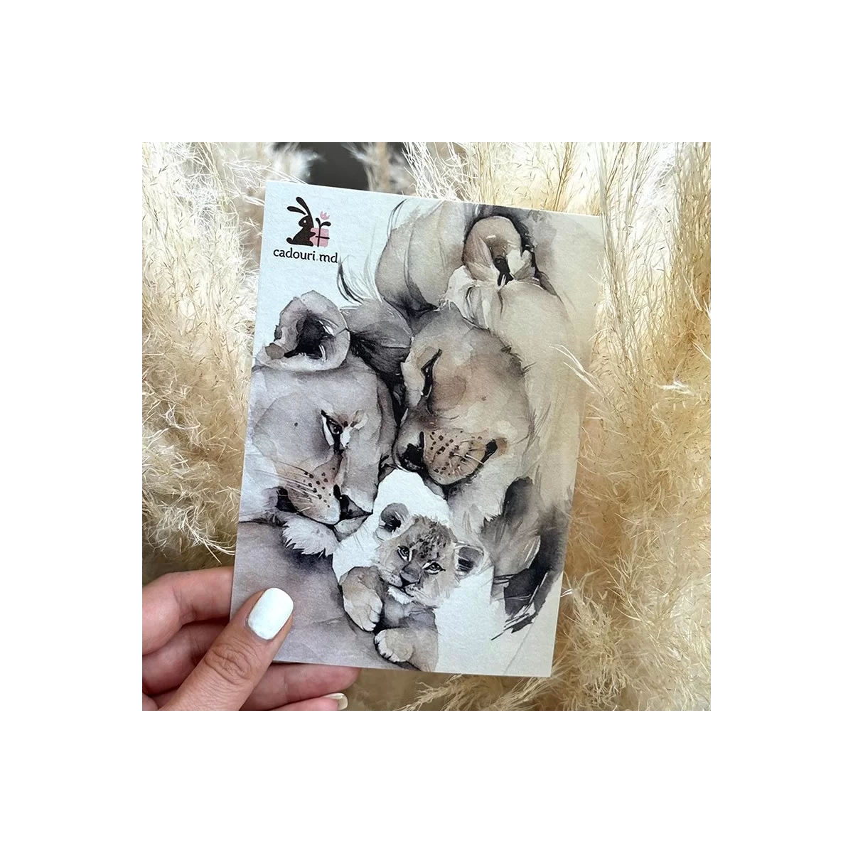 Postcard "Family of Cats"