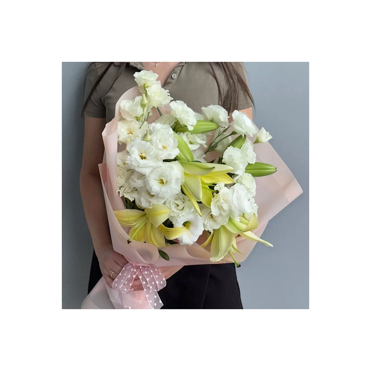 Lilies with Eustomas