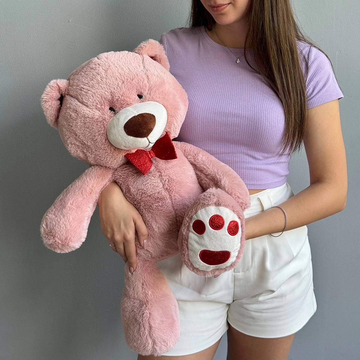 Bear Tishka Dusty Pink - 56 cm