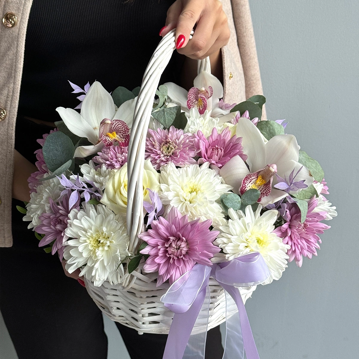 Flower Basket "Purple Swirl"