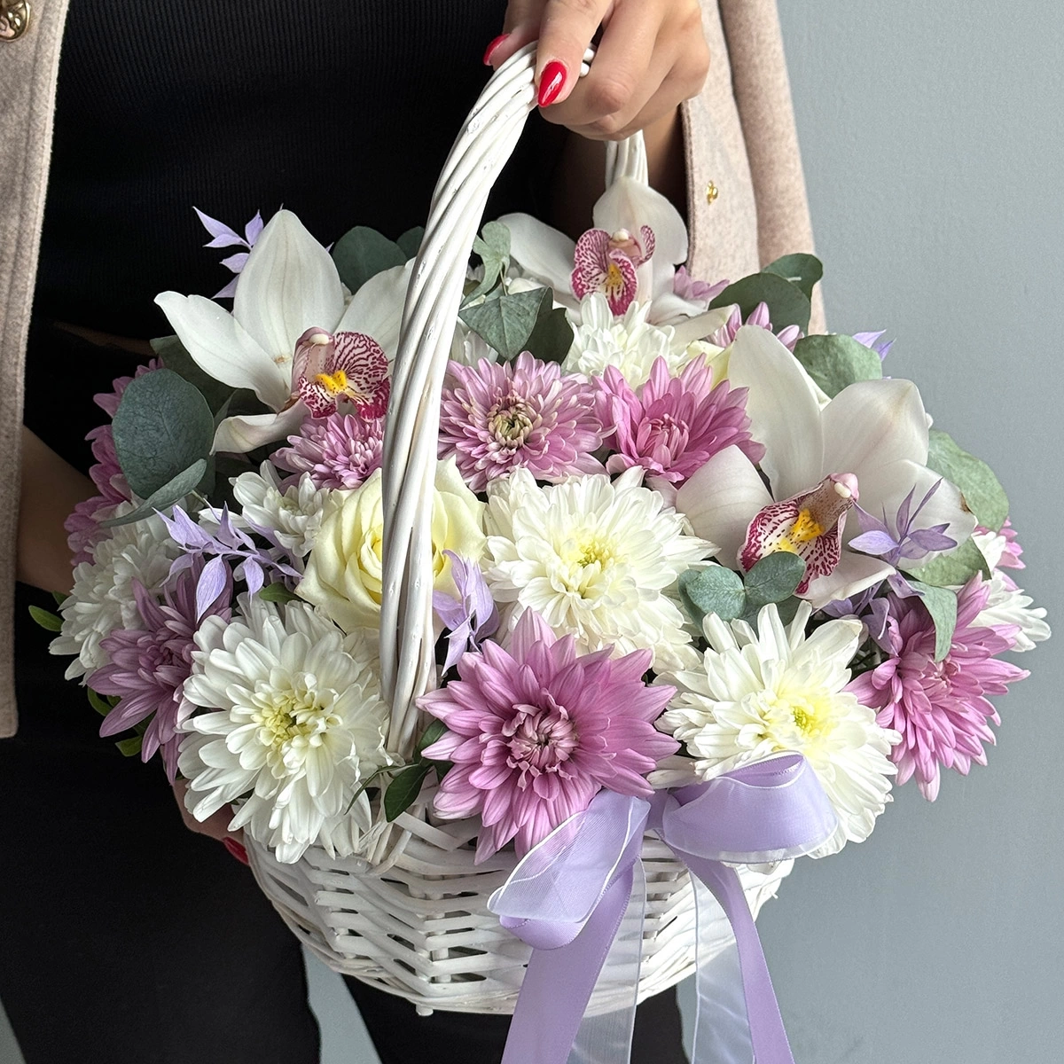 Flower Basket "Purple Swirl"