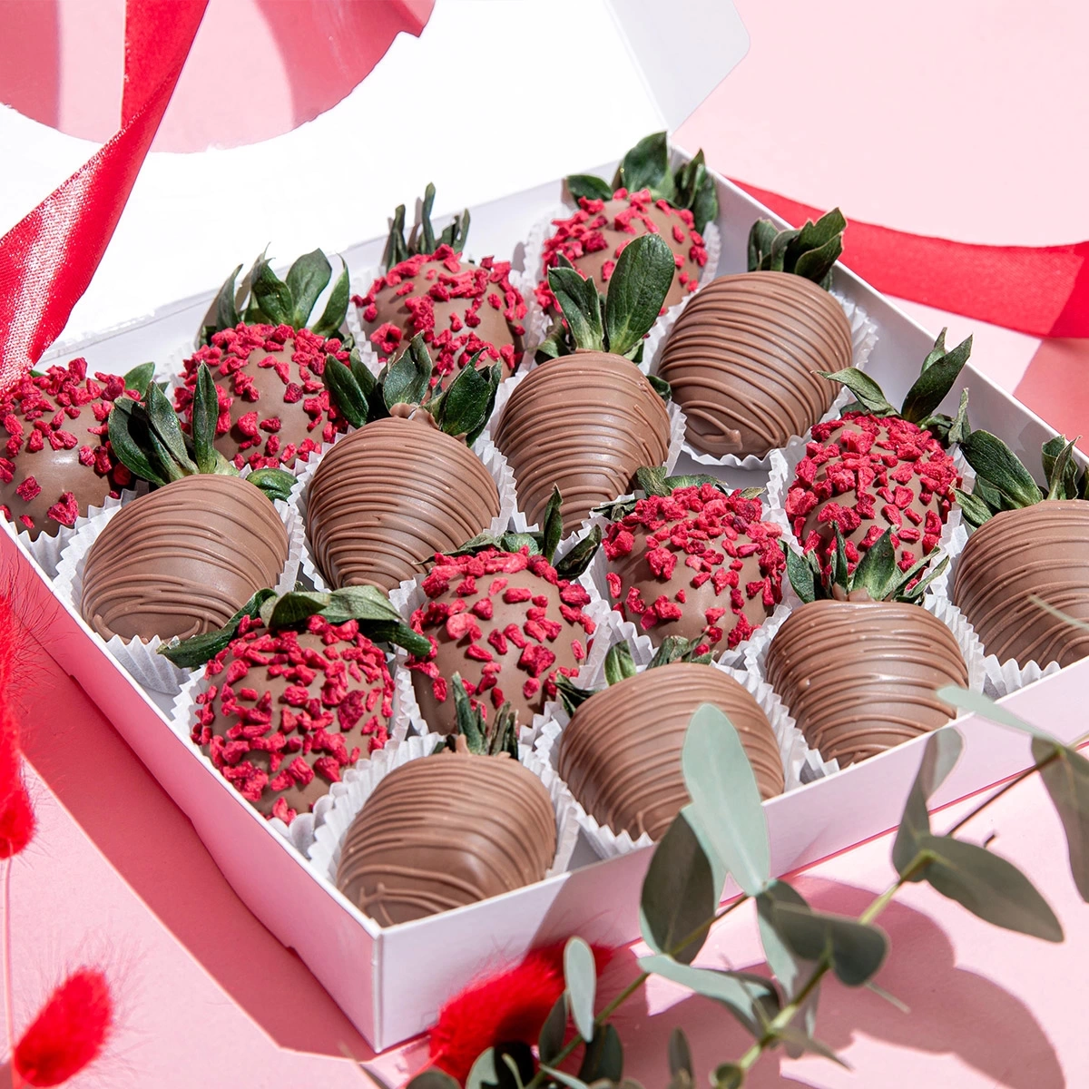 Large Set of Chocolate Covered Strawberries