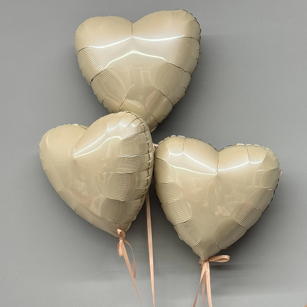 Beige Foil Hearts