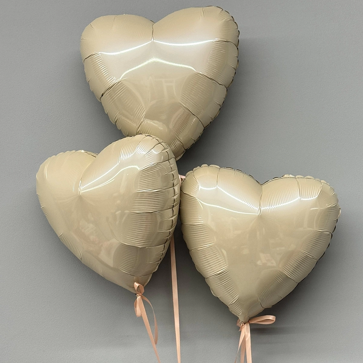 Beige Foil Hearts