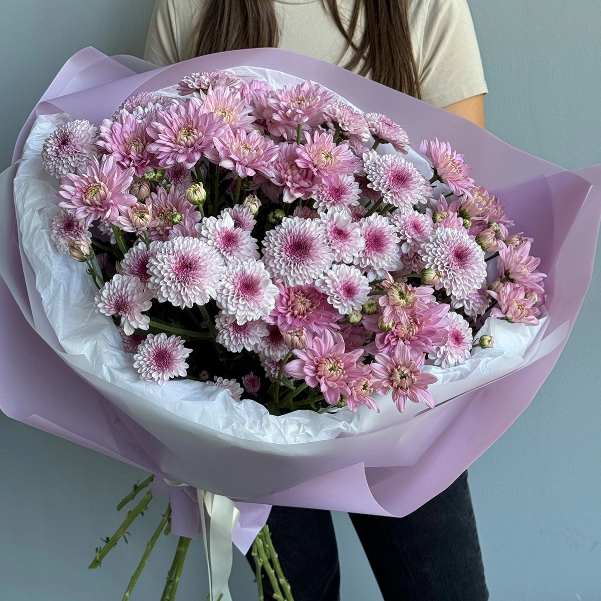 15 Pink Chrysanthemums