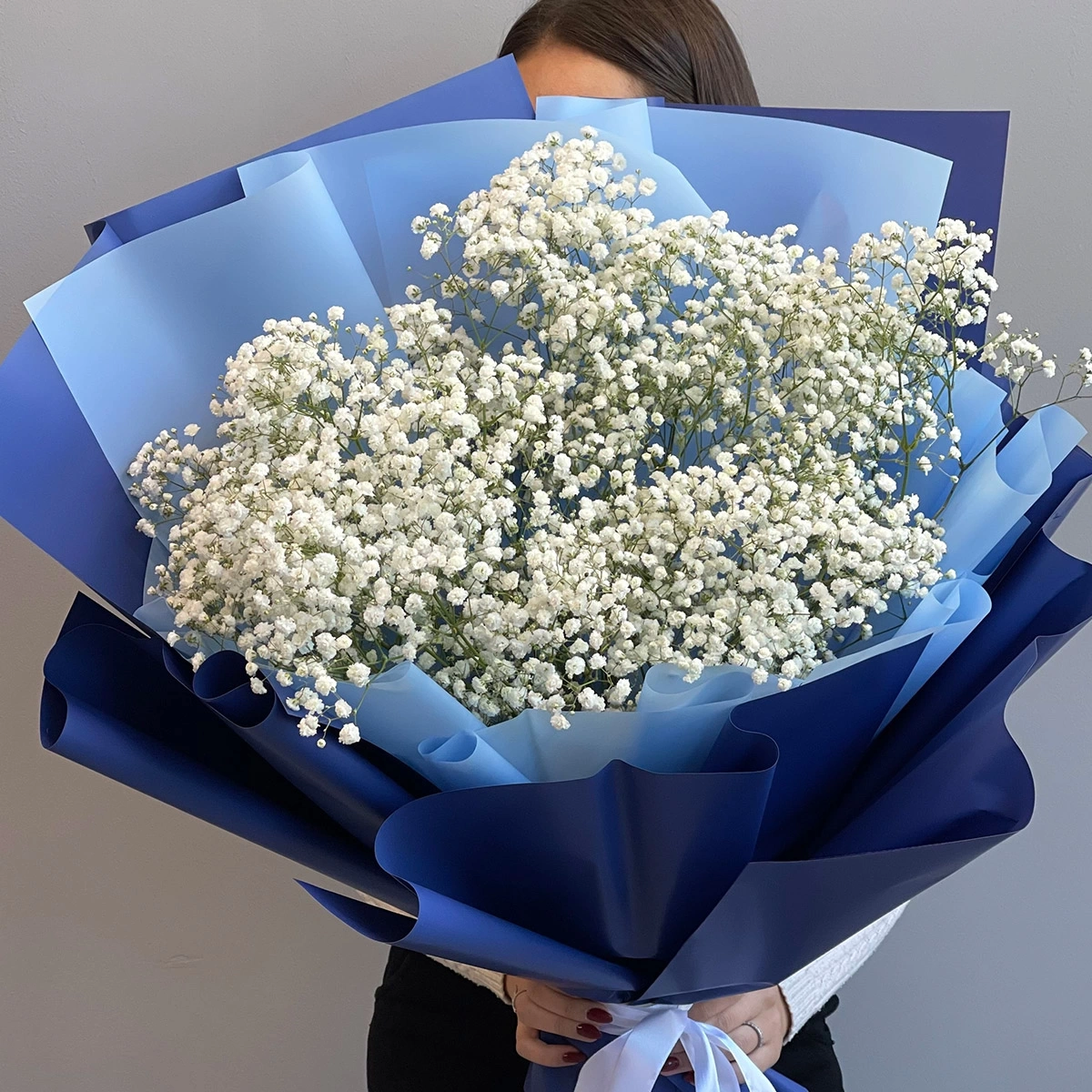 Bouquet of Gypsophila "Mono Blue"