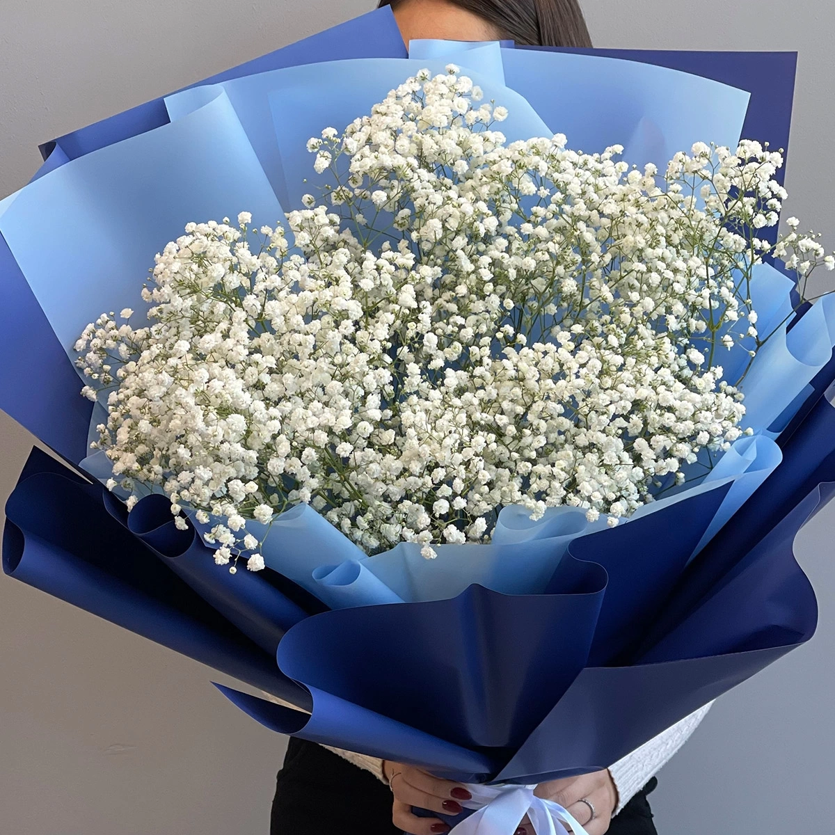 Bouquet of Gypsophila "Mono Blue"