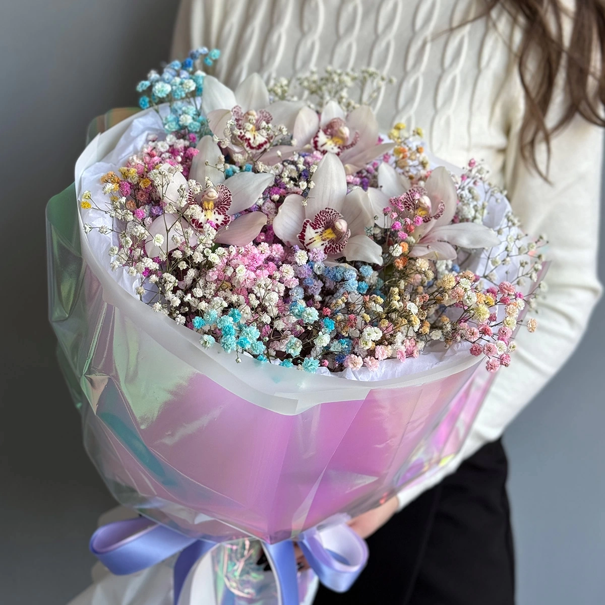 Buchet de Gypsophila "Ultraviolet"