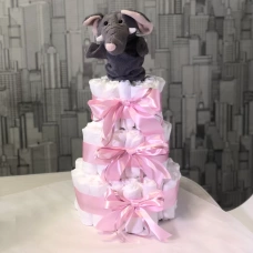 Торт из Подгузников для Девочки