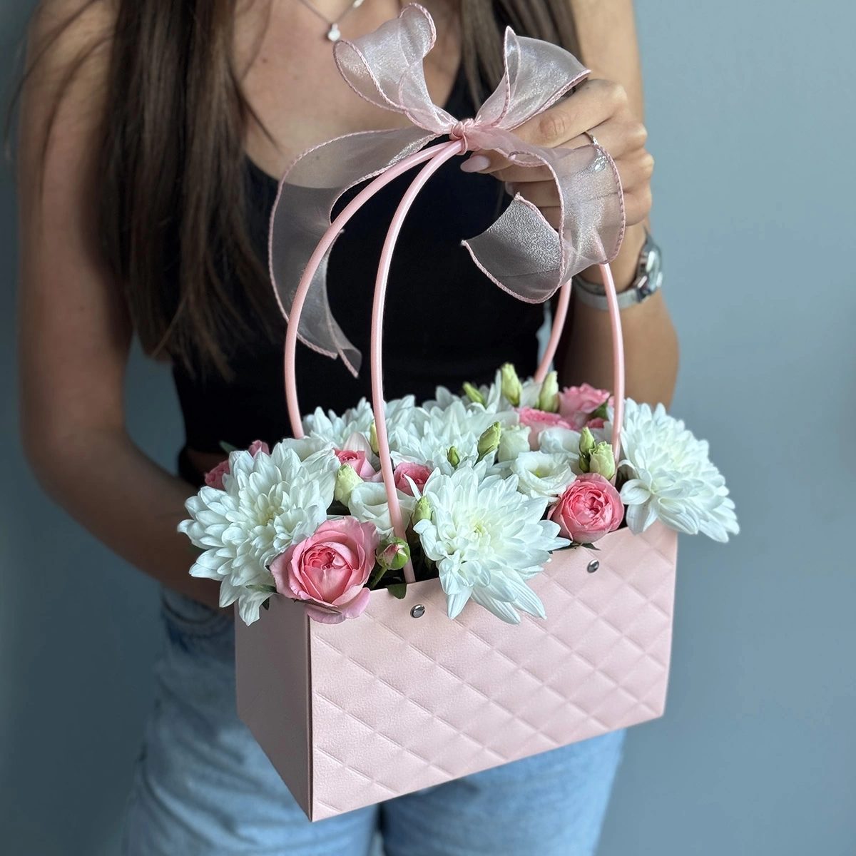 Handbag with Flowers "Sweet Compliment"
