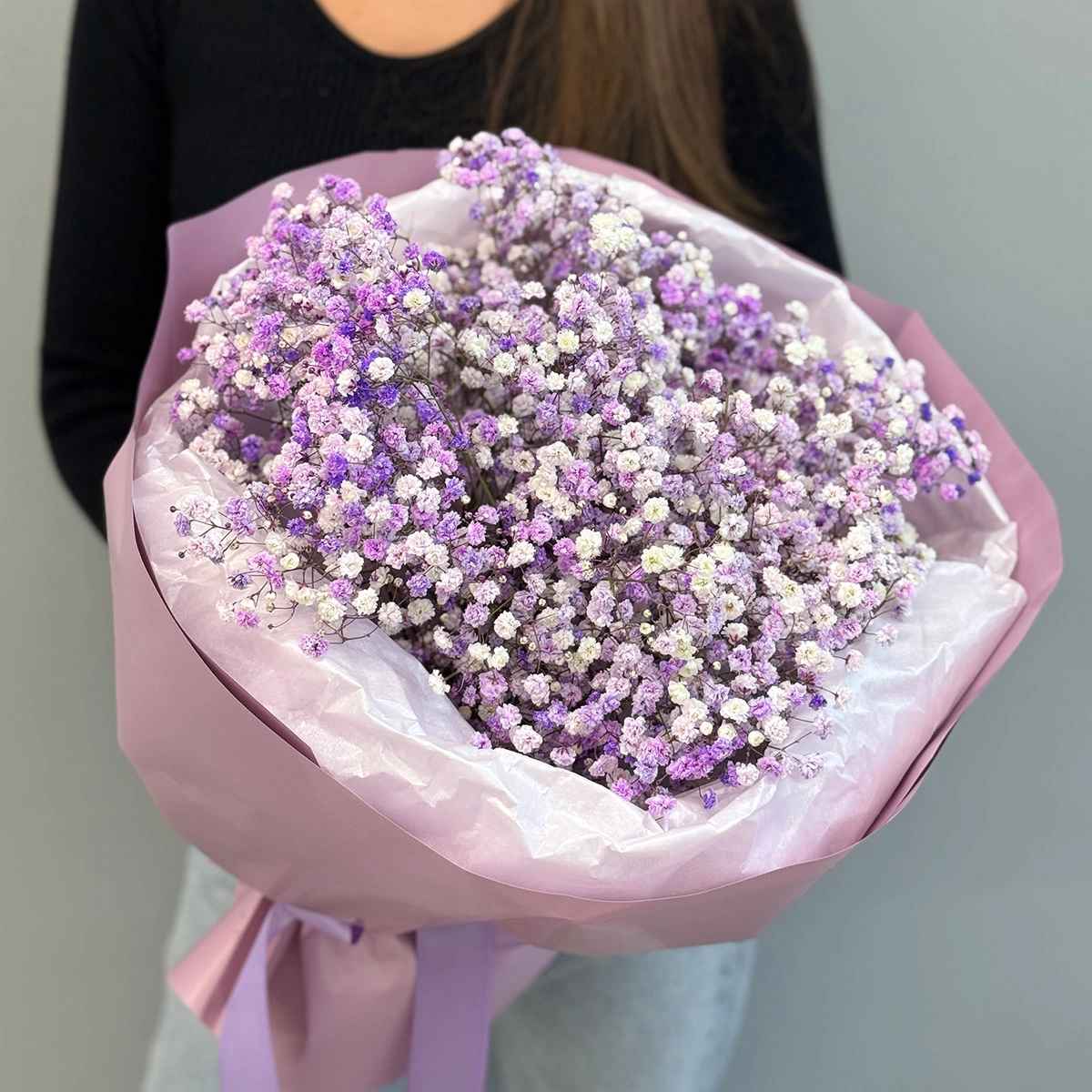 Buchet de Gypsophila "Sărut Liliac"