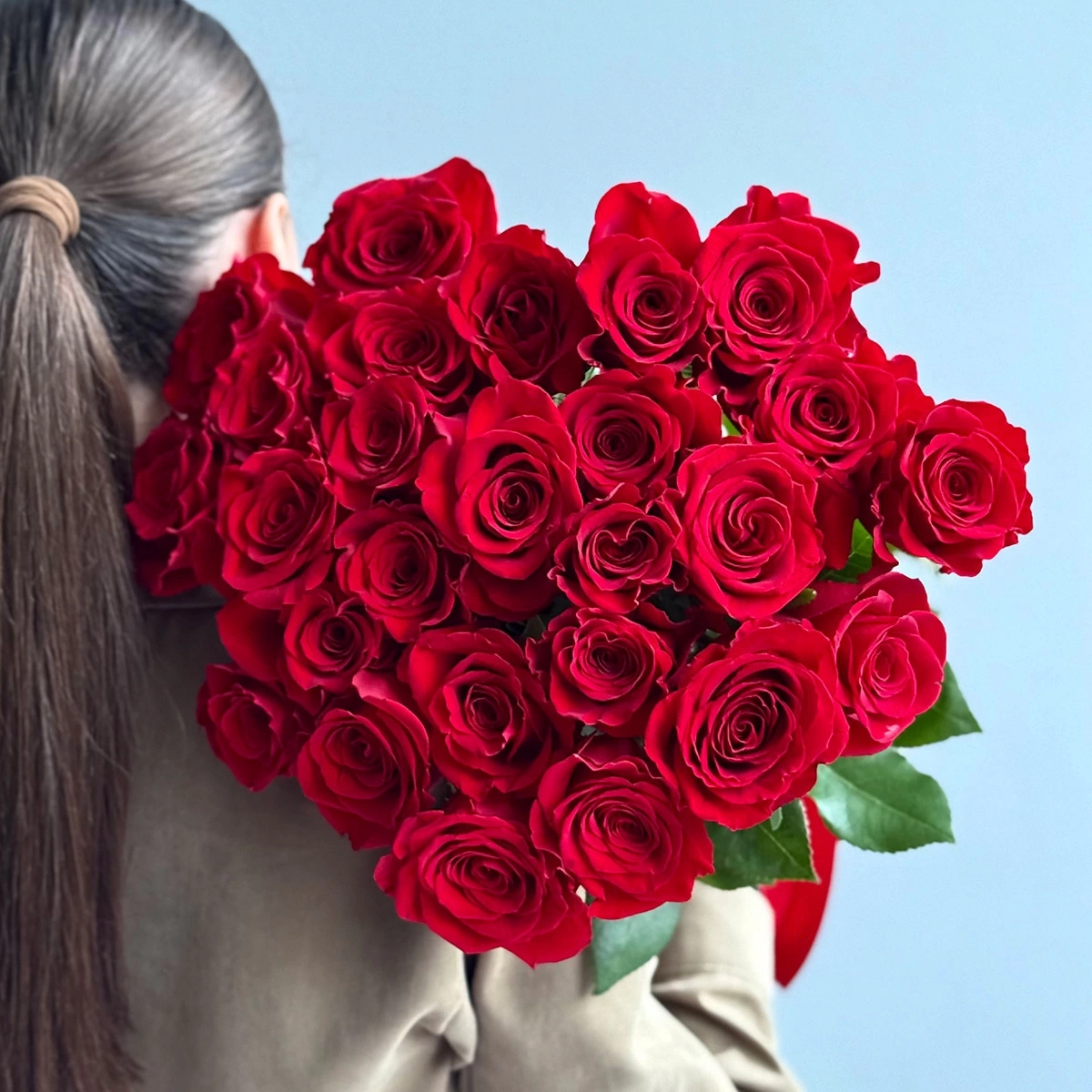 25 Red Roses 40-50 cm