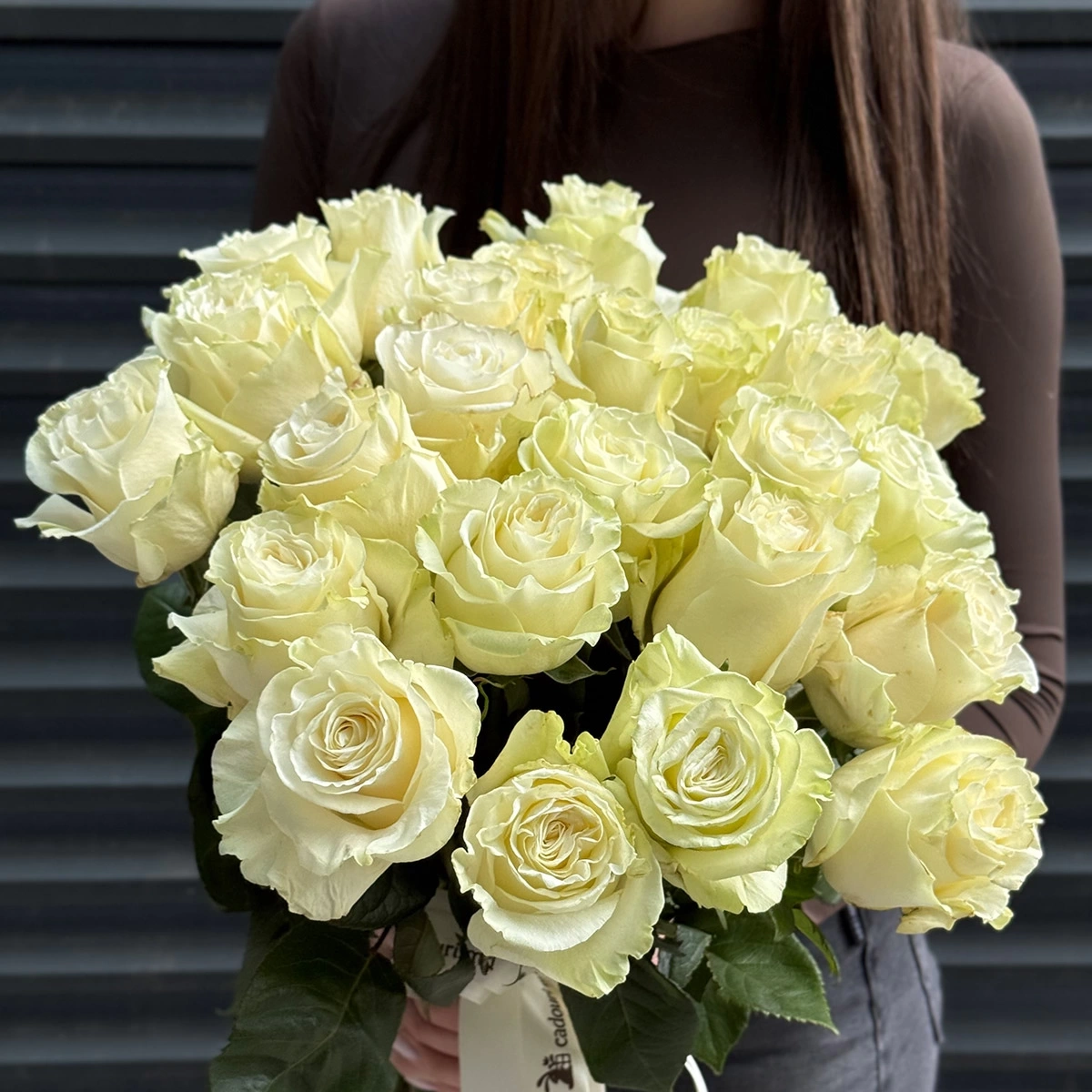 Buy 25 white roses with delivery Chisinau, Moldova