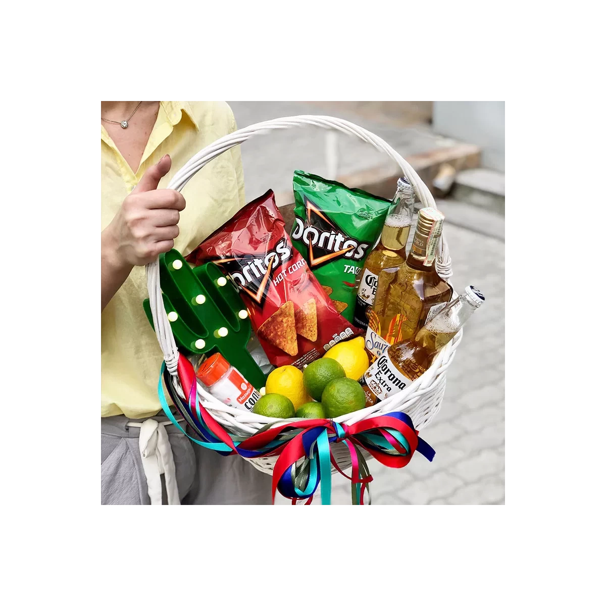 Gift basket for men with tequila photo