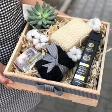 Gift box for men with shower products photo