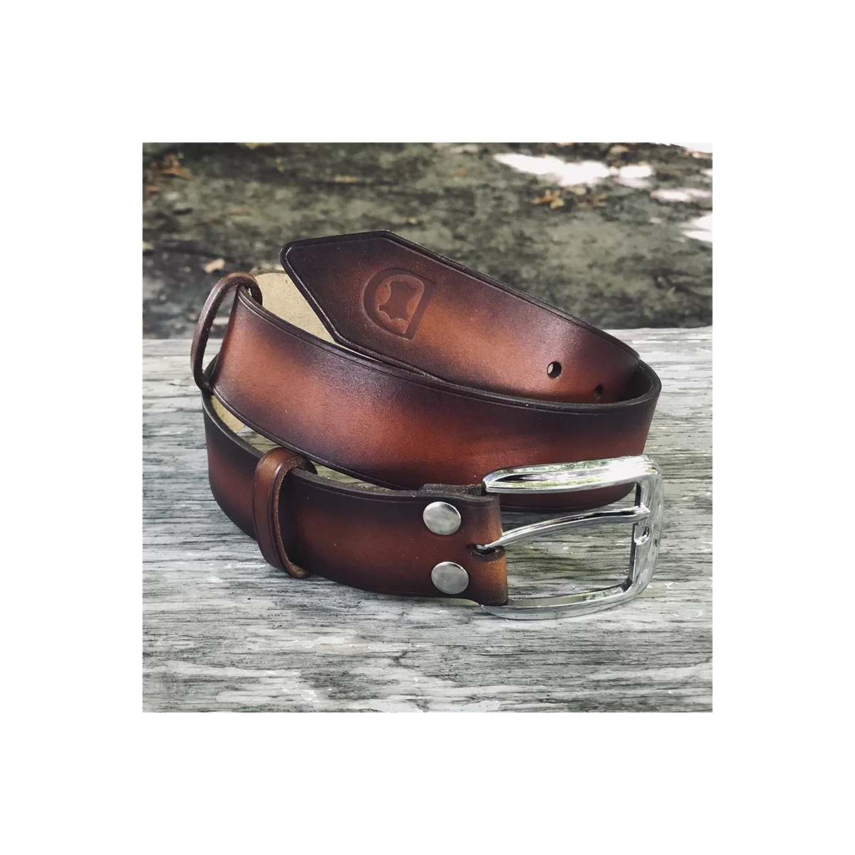 Brown Belt with Engraving