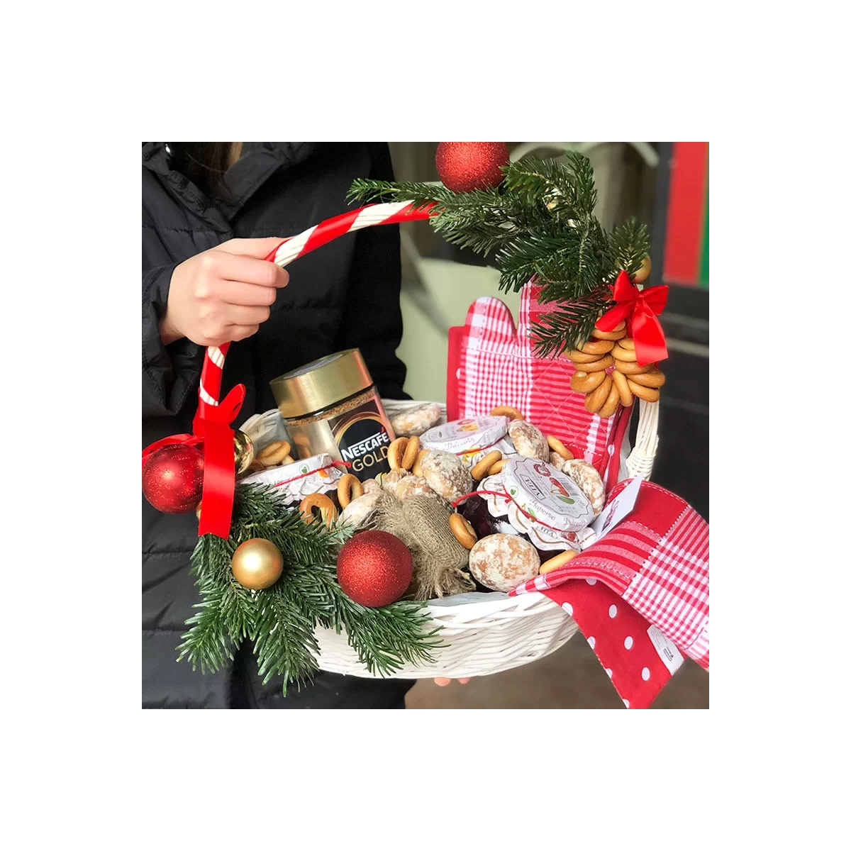 Christmas gift basket for grandmother photo